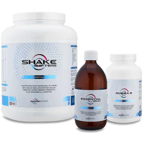 Meal Replacement Weight Loss Shake Chocolate, Omega 3 Fish Oil Capsules, EFA, Vitamin D, CoQ10