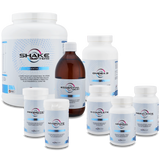 Shake Chocolate, Omega 3 Fish Oil Capsules, EFA, Vitamin D, CoQ10, Probiotic, B Complex and Multi Mineral Complex, Electrolytes, 5htp, GABA, Inositol, Theanine